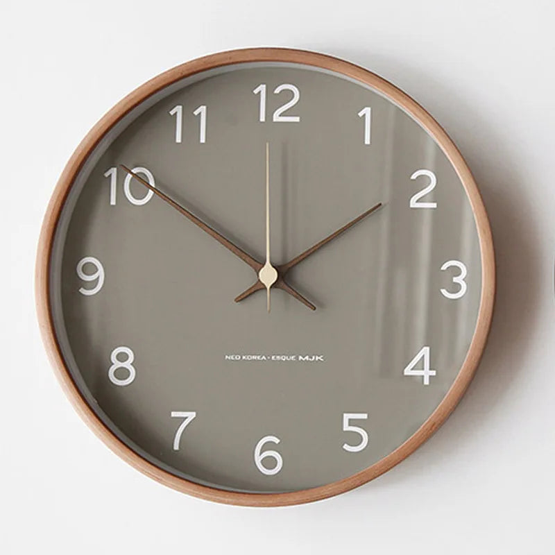 Houten Wandklok Met Glas – Minimalistisch Design Voor Een Stijlvol Interieur