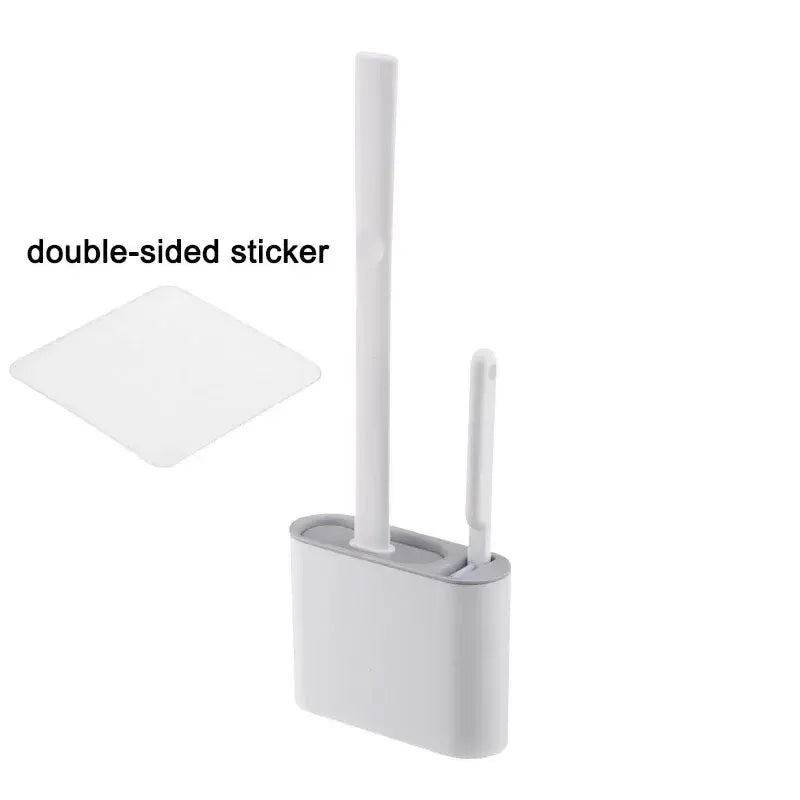 Wandmontage Toiletborstel Set | Siliconen & Ruimtebesparend