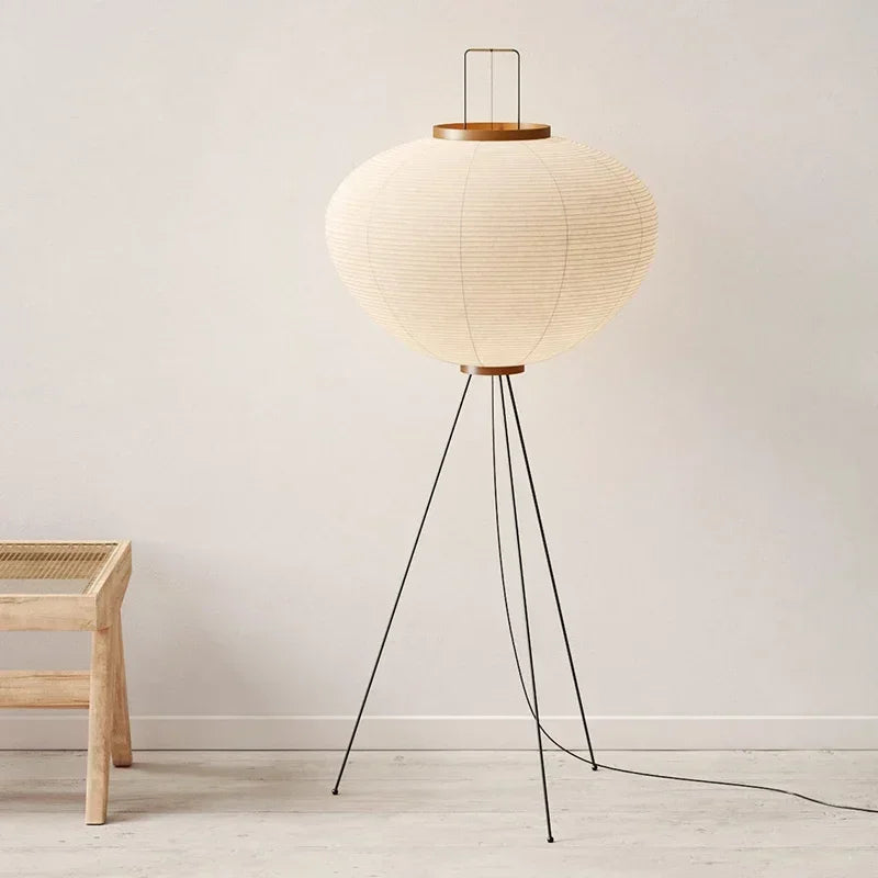 Akari - Japanse Wabi‑Sabi Vloerlamp van Rijstpapier voor Woonkamer en Slaapkamer