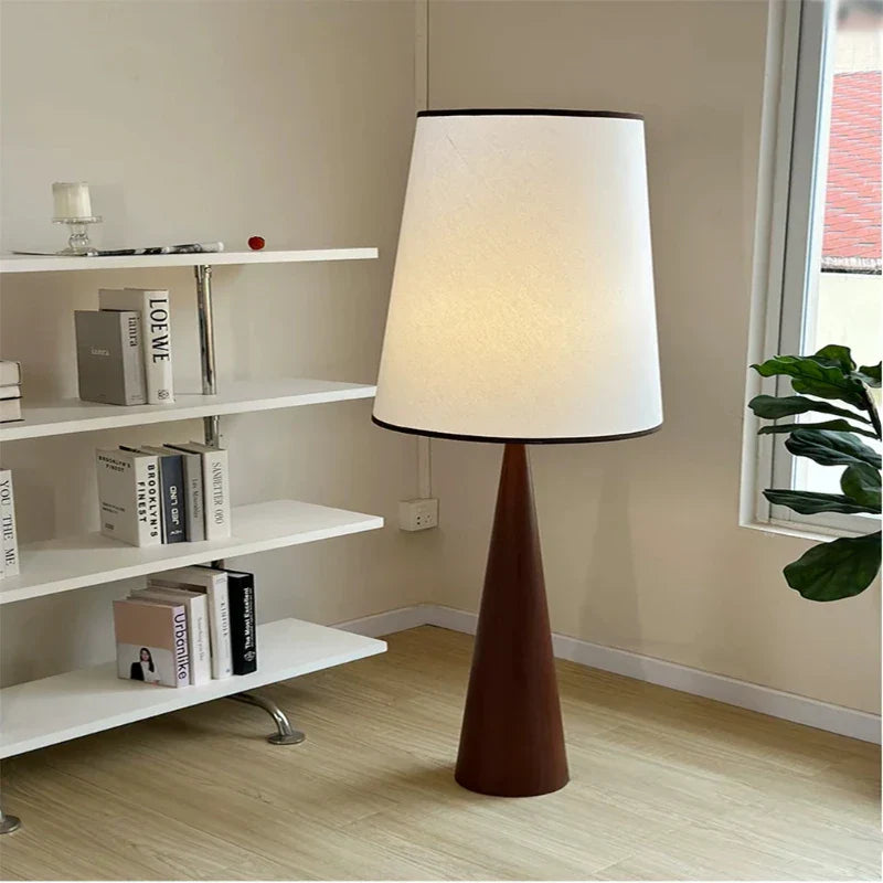 Minimalistische Houten LED Vloerlamp in Scandinavische Stijl