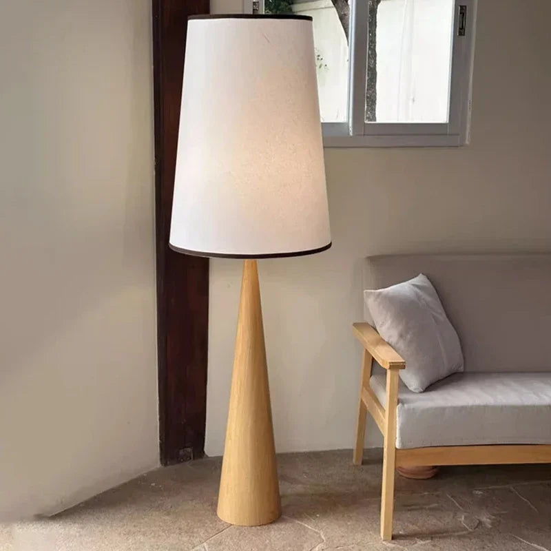 Minimalistische Houten LED Vloerlamp in Scandinavische Stijl