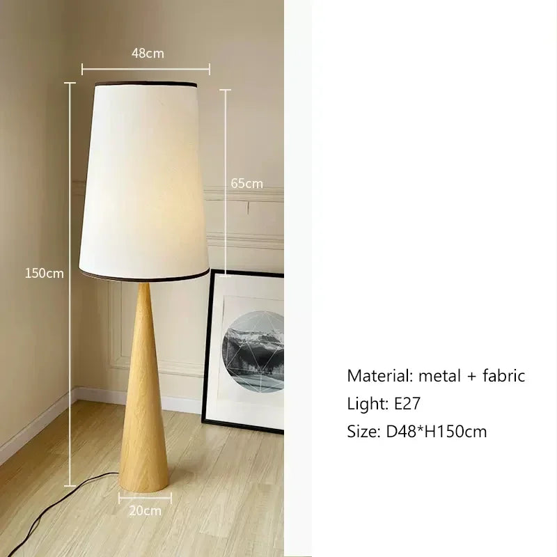 Minimalistische Houten LED Vloerlamp in Scandinavische Stijl