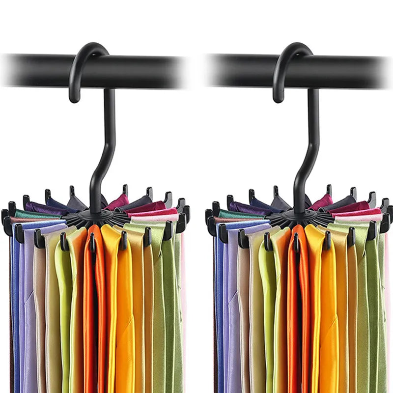 Draaibare 3-Haaks Organizer Voor Stropdassen, Riemen & Sjaals – Ruimtebesparende Garderobe Oplossing