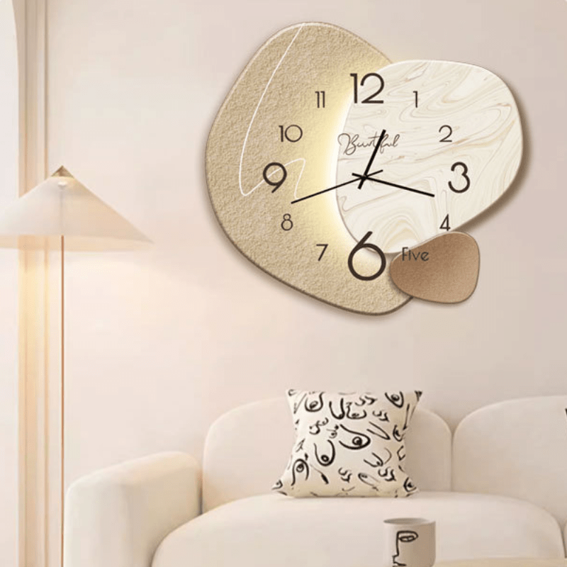 Scandinavische Design Wandklok Met Stil Uurwerk Voor Een Rustig Interieur