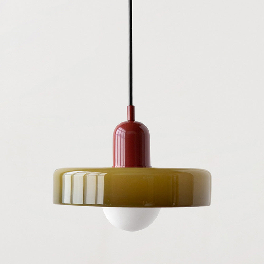 Kleurrijke Bauhaus Hanglamp Met Tijdloos Glasontwerp