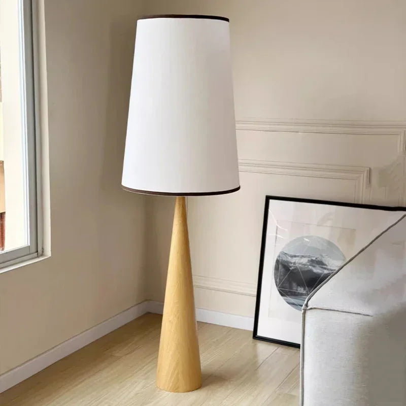 Minimalistische Houten LED Vloerlamp in Scandinavische Stijl