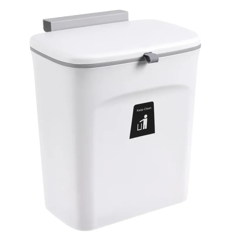 Wandgemonteerde Afvalbak Met Deksel (7L/9L) Voor Keuken & Badkamer