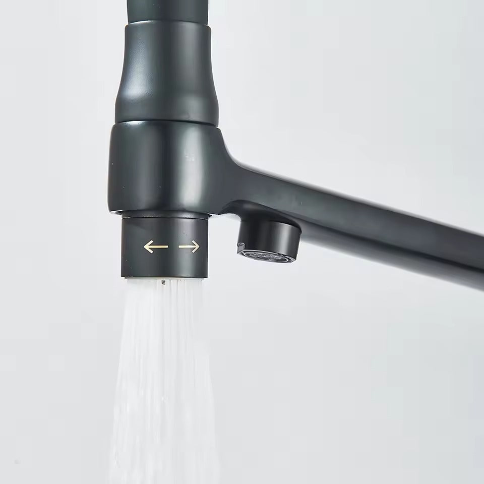 360° Draaibare Kraan Met Waterfilter & Dubbele Uitgang Voor Zuiver Drinkwater