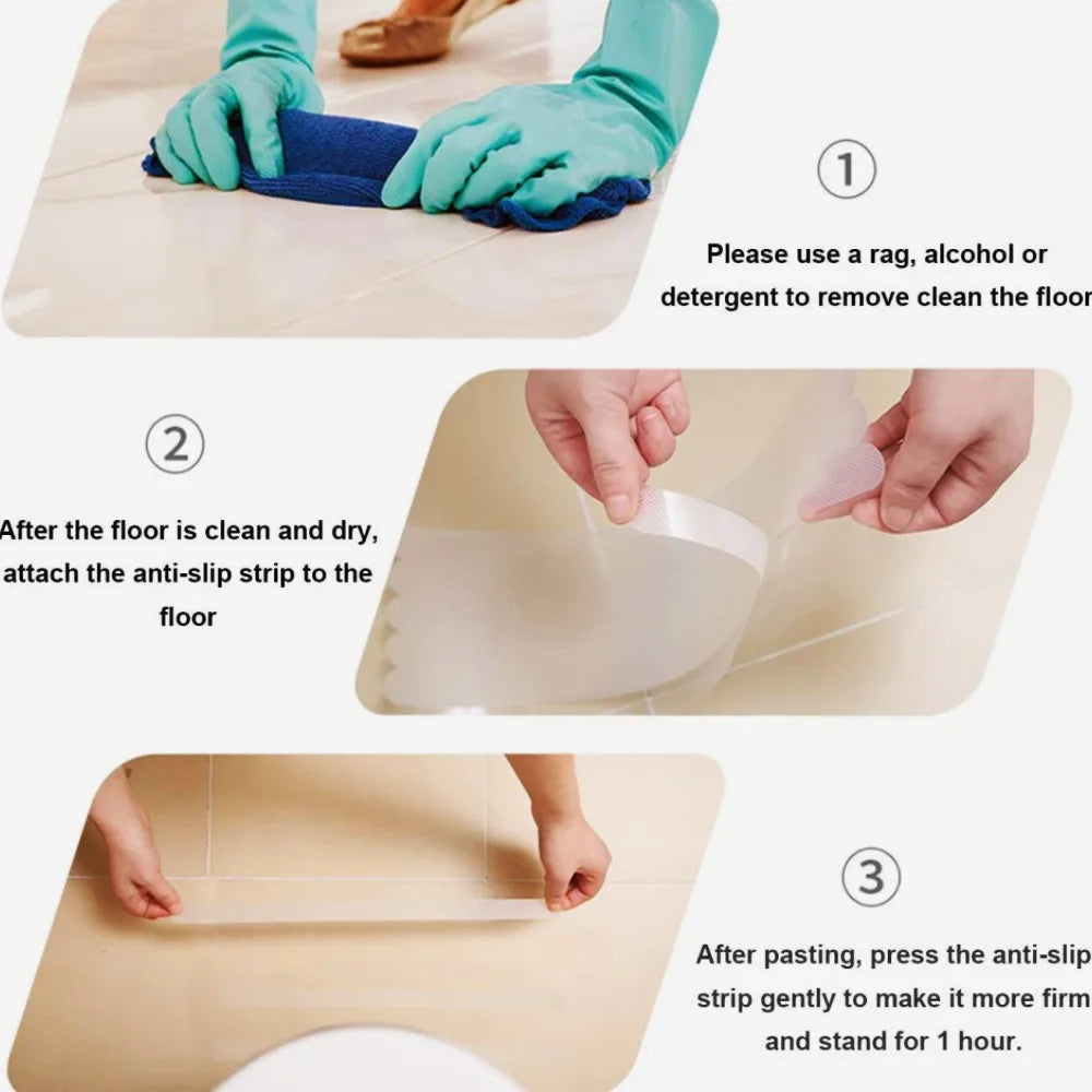 Transparante Antislip Strips | Veiligheid Voor Badkamer & Trap
