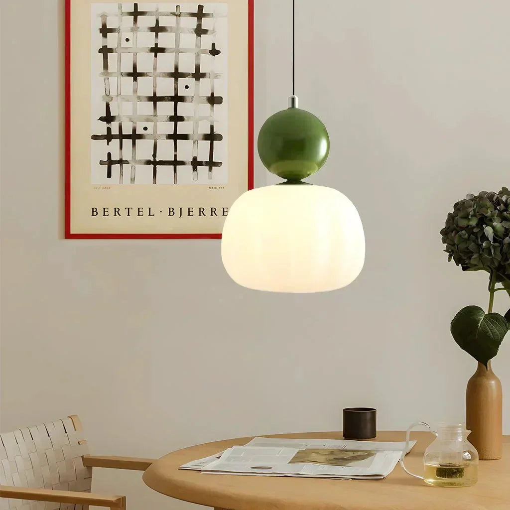 Art Deco Hanglamp In Bauhaus Stijl (Crème, Rood, Groen of Chroom)