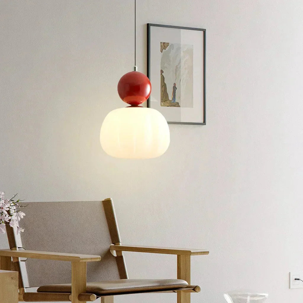 Art Deco Hanglamp In Bauhaus Stijl (Crème, Rood, Groen of Chroom)