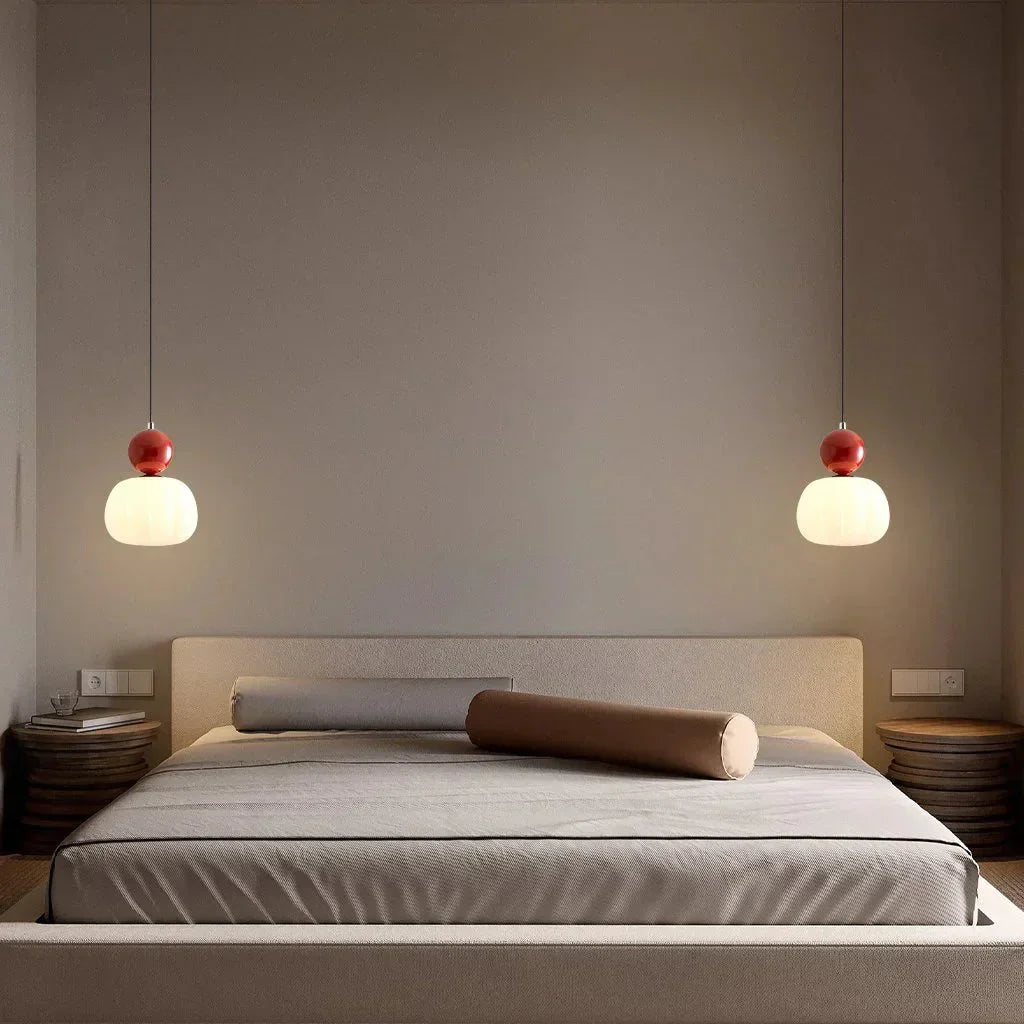 Art Deco Hanglamp In Bauhaus Stijl (Crème, Rood, Groen of Chroom)