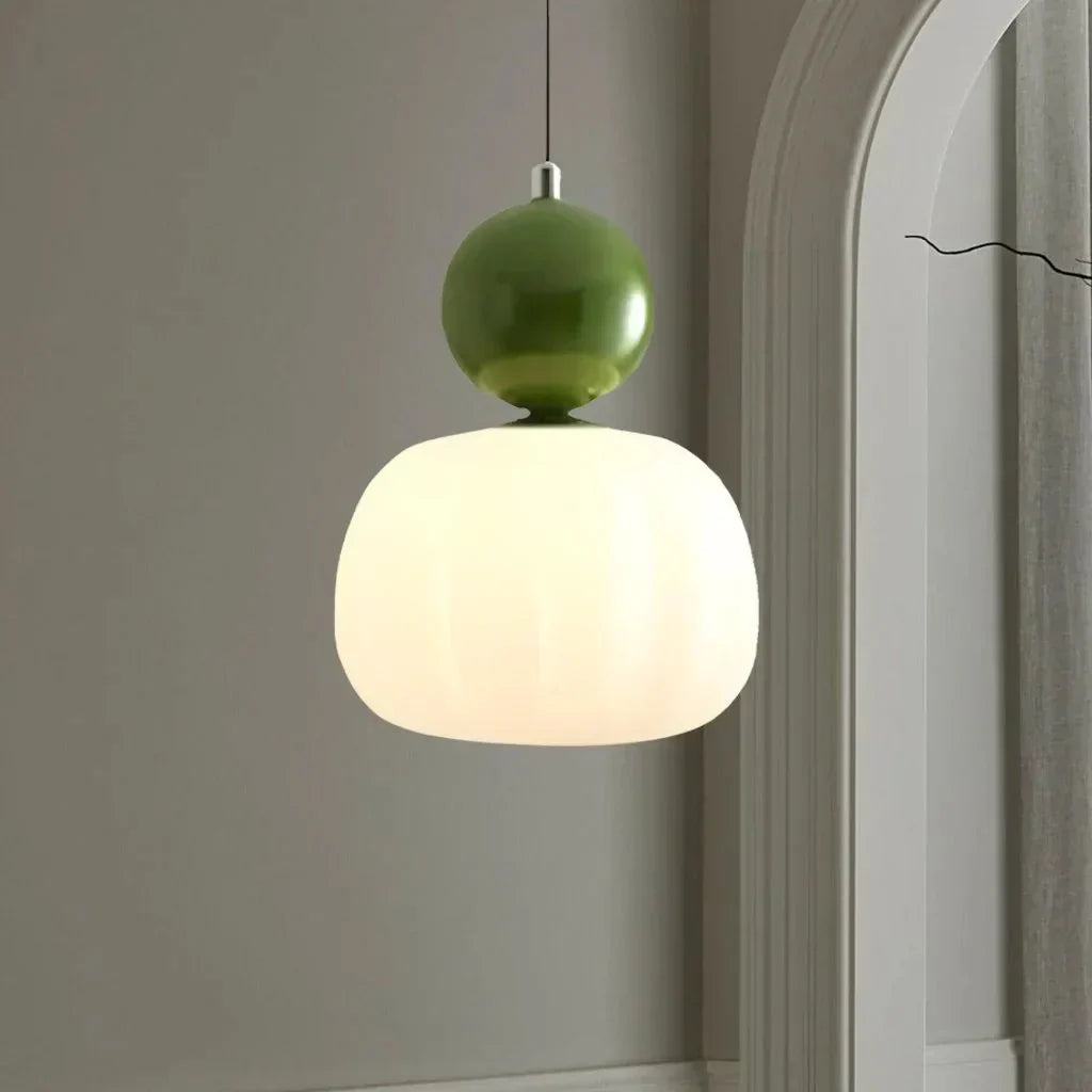 Art Deco Hanglamp In Bauhaus Stijl (Crème, Rood, Groen of Chroom)
