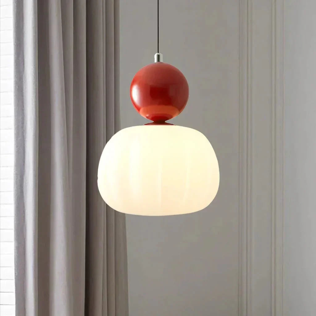 Art Deco Hanglamp In Bauhaus Stijl (Crème, Rood, Groen of Chroom)