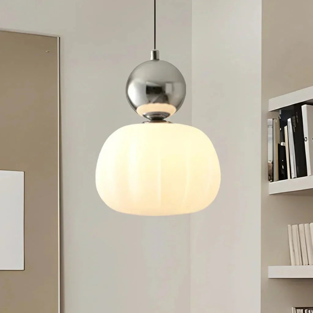Art Deco Hanglamp In Bauhaus Stijl (Crème, Rood, Groen of Chroom)