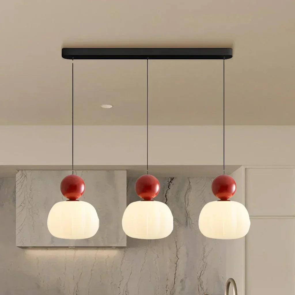 Art Deco Hanglamp In Bauhaus Stijl (Crème, Rood, Groen of Chroom)