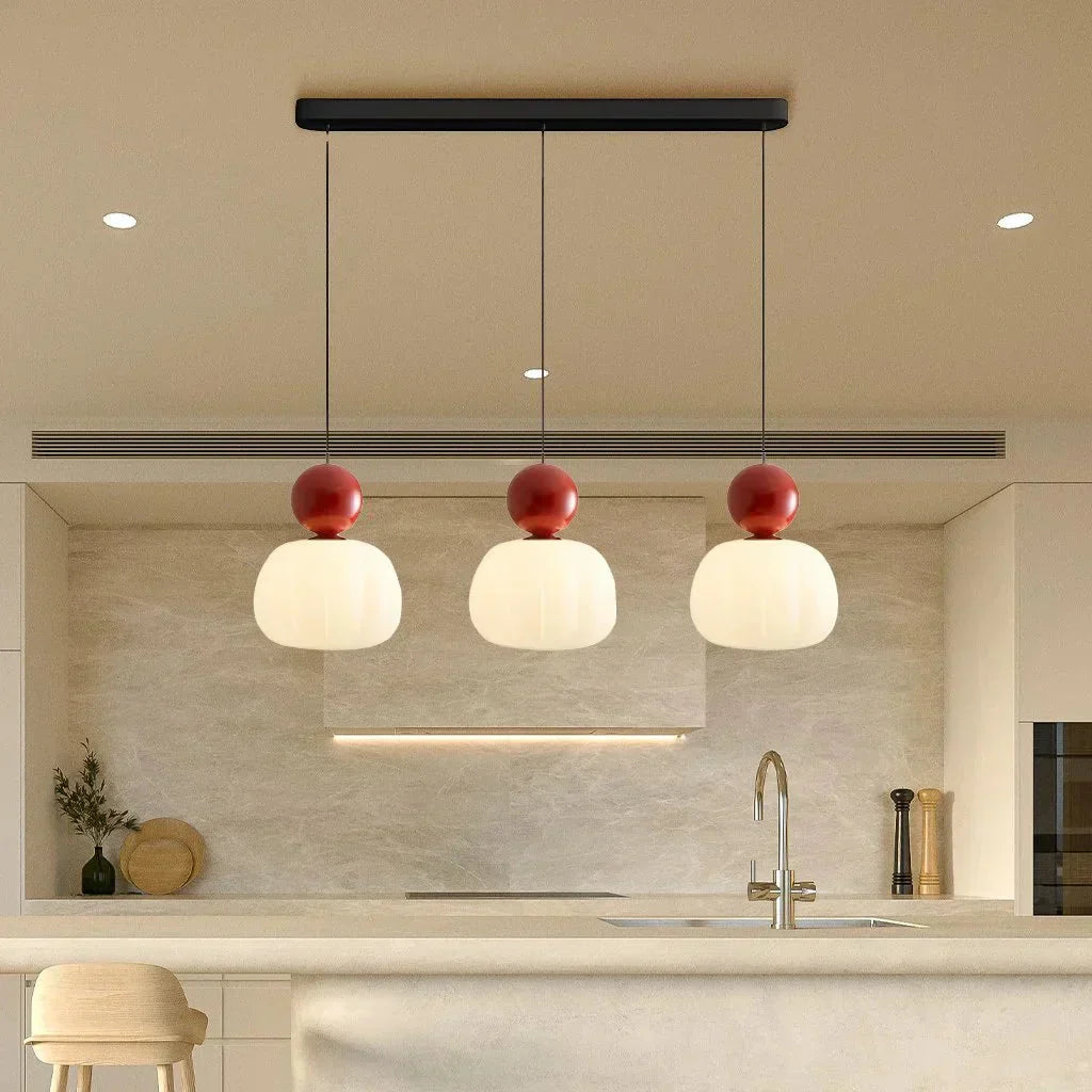 Art Deco Hanglamp In Bauhaus Stijl (Crème, Rood, Groen of Chroom)