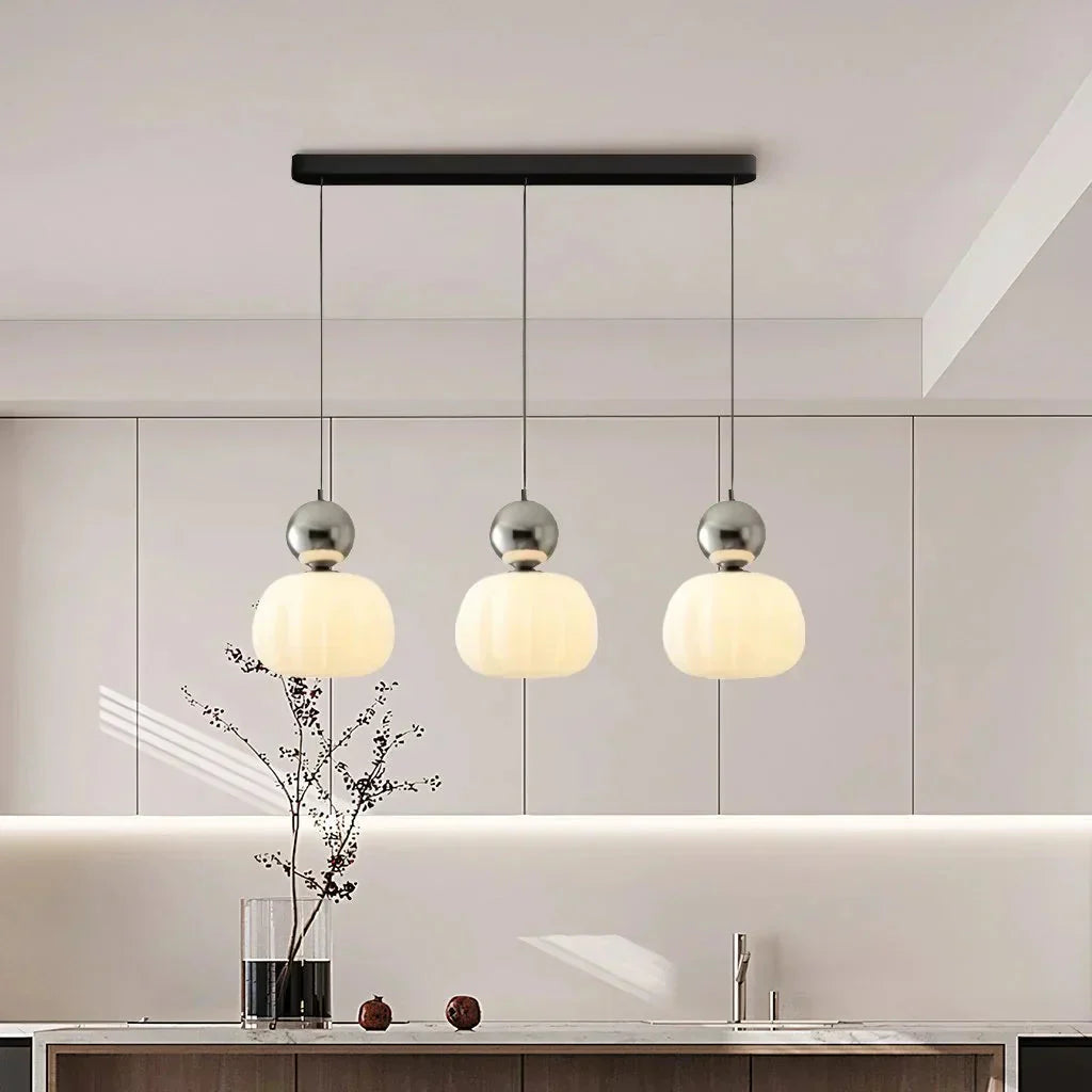 Art Deco Hanglamp In Bauhaus Stijl (Crème, Rood, Groen of Chroom)