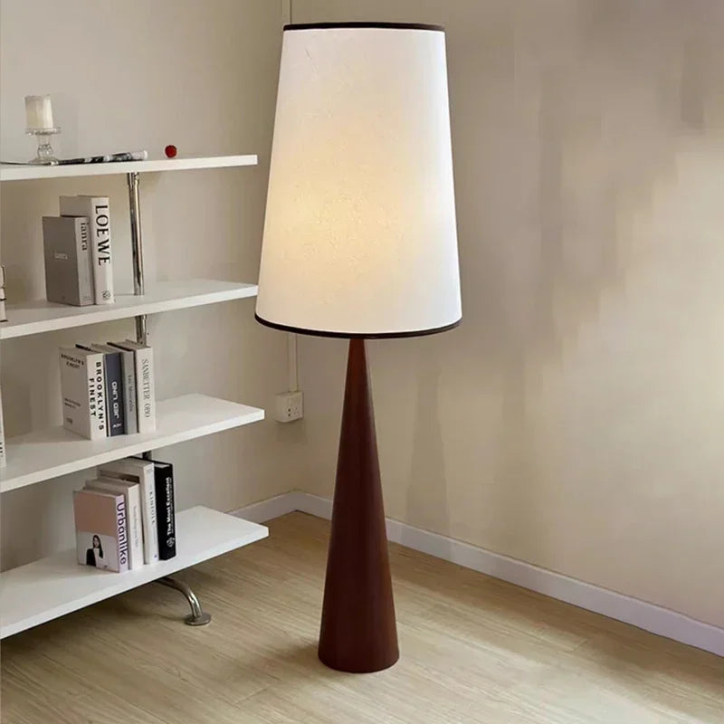 Minimalistische Houten LED Vloerlamp in Scandinavische Stijl