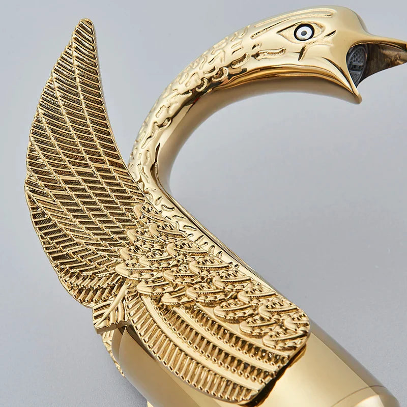 Zwaan Wastafelkraan in Goud/Zilver| Modern & Luxe Badkamerdesign