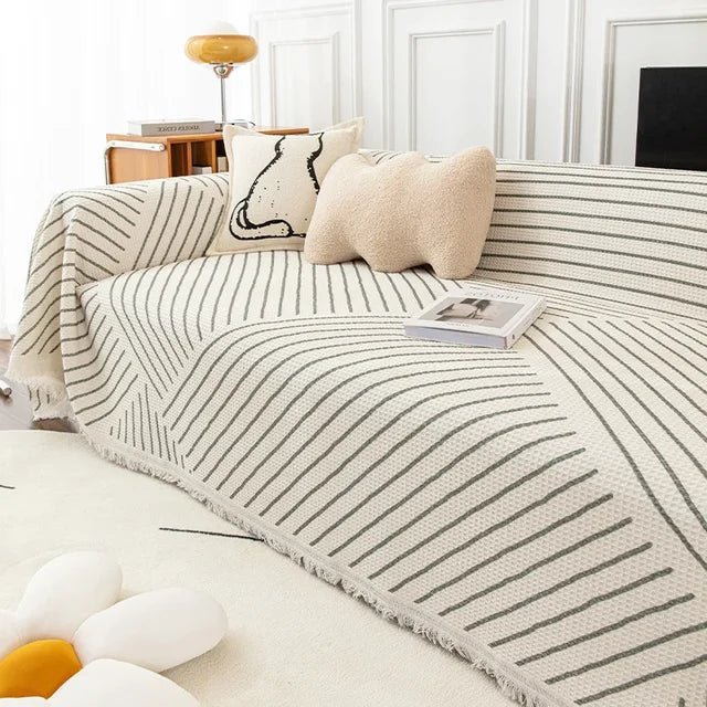 Scandinavische Bankhoes Met Kwastjes Voor Een Warm & Stijlvol Interieur