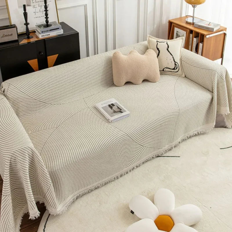 Scandinavische Bankhoes Met Kwastjes Voor Een Warm & Stijlvol Interieur