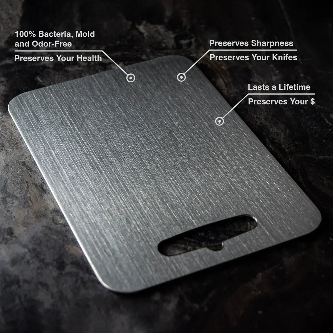 SteelSlice - Titanium Snijplank – Antibacterieel, BPA-Vrij & Ultra-Duurzaam