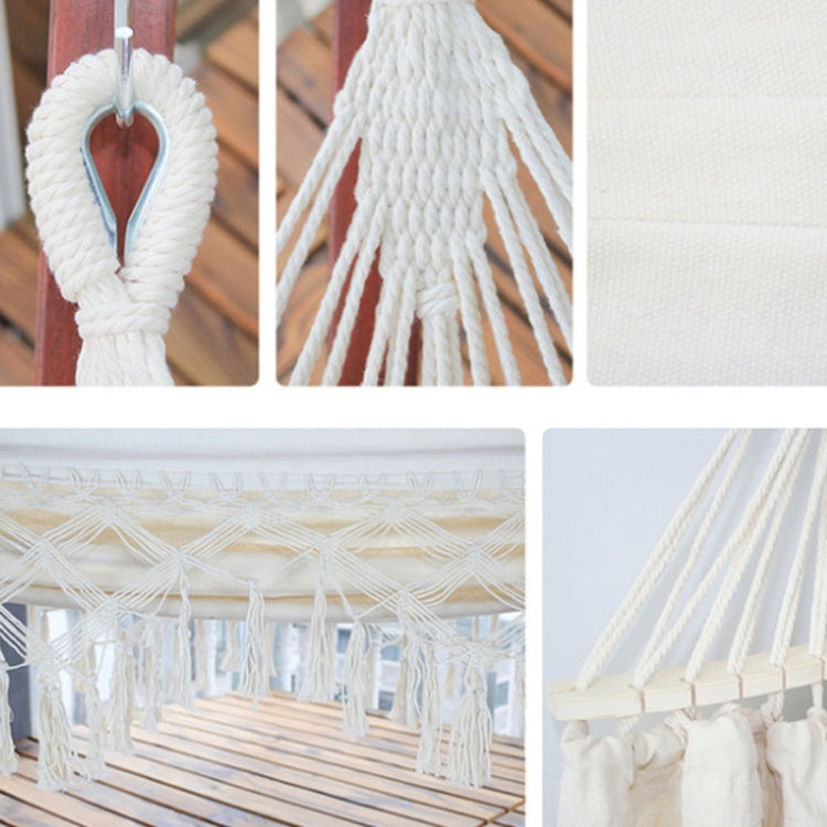 Outdoor Boho Hangmat Met Kwastjes | Sterk Katoenen Canvas