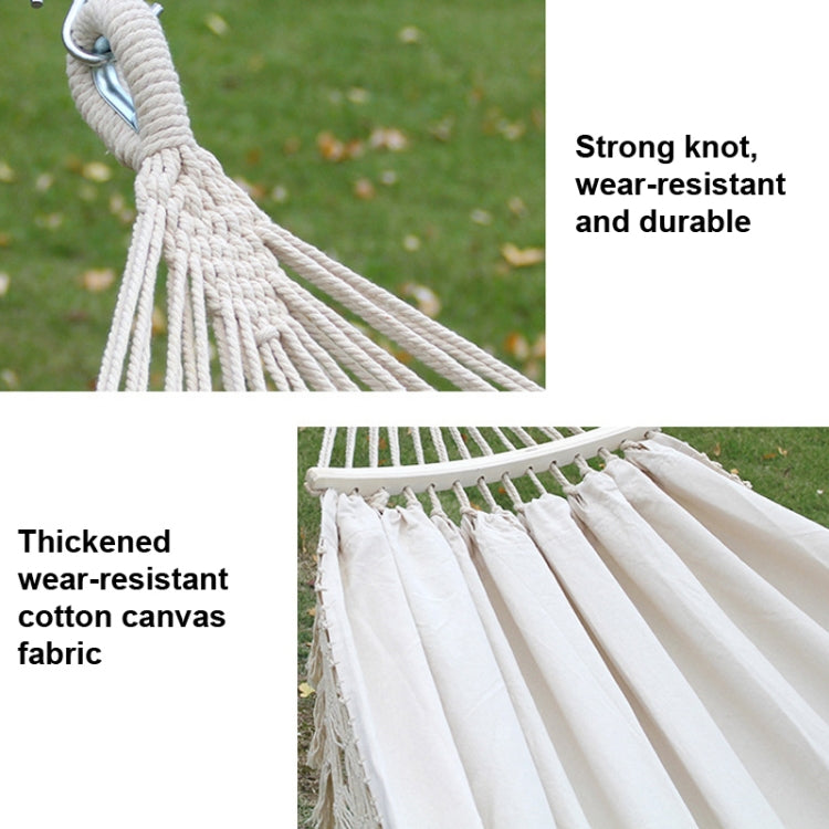 Outdoor Boho Hangmat Met Kwastjes | Sterk Katoenen Canvas