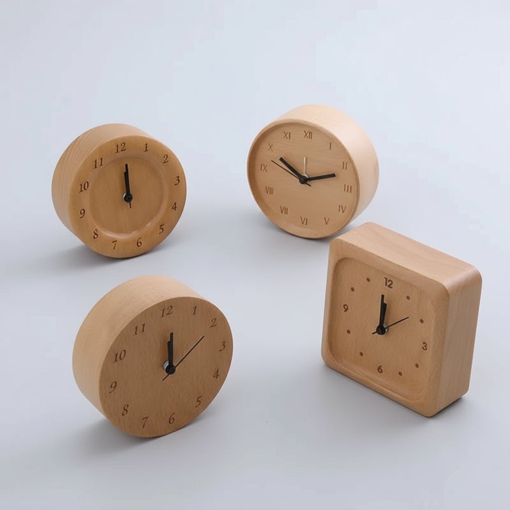 WoodMorn Wekker – Elegante Beukenhouten Alarmklok Voor Een Rustvolle En Stijlvolle Slaapkamer