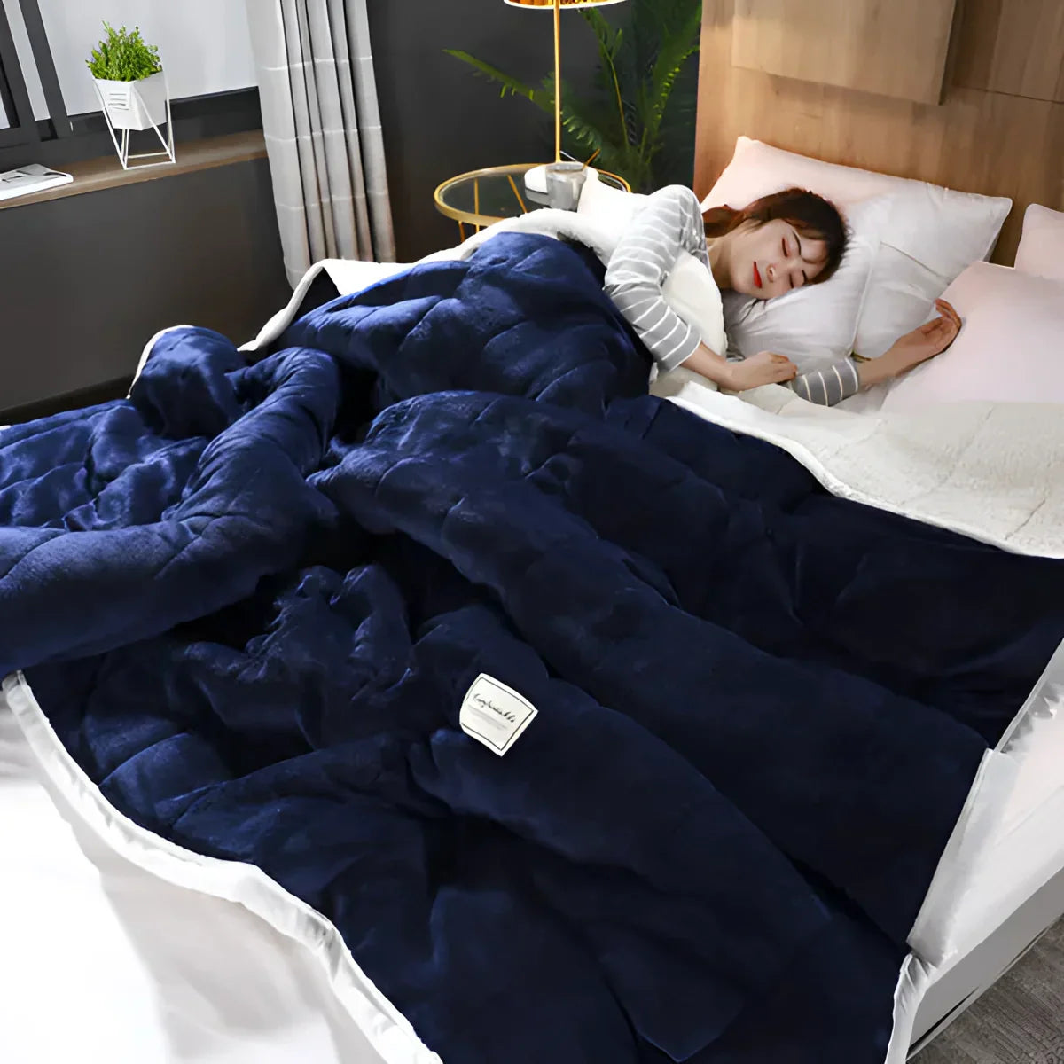 Sherpa Fleece Dekbed Verzwaringsdeken – Zachte Deken Voor Stressvermindering & Diepe Rust