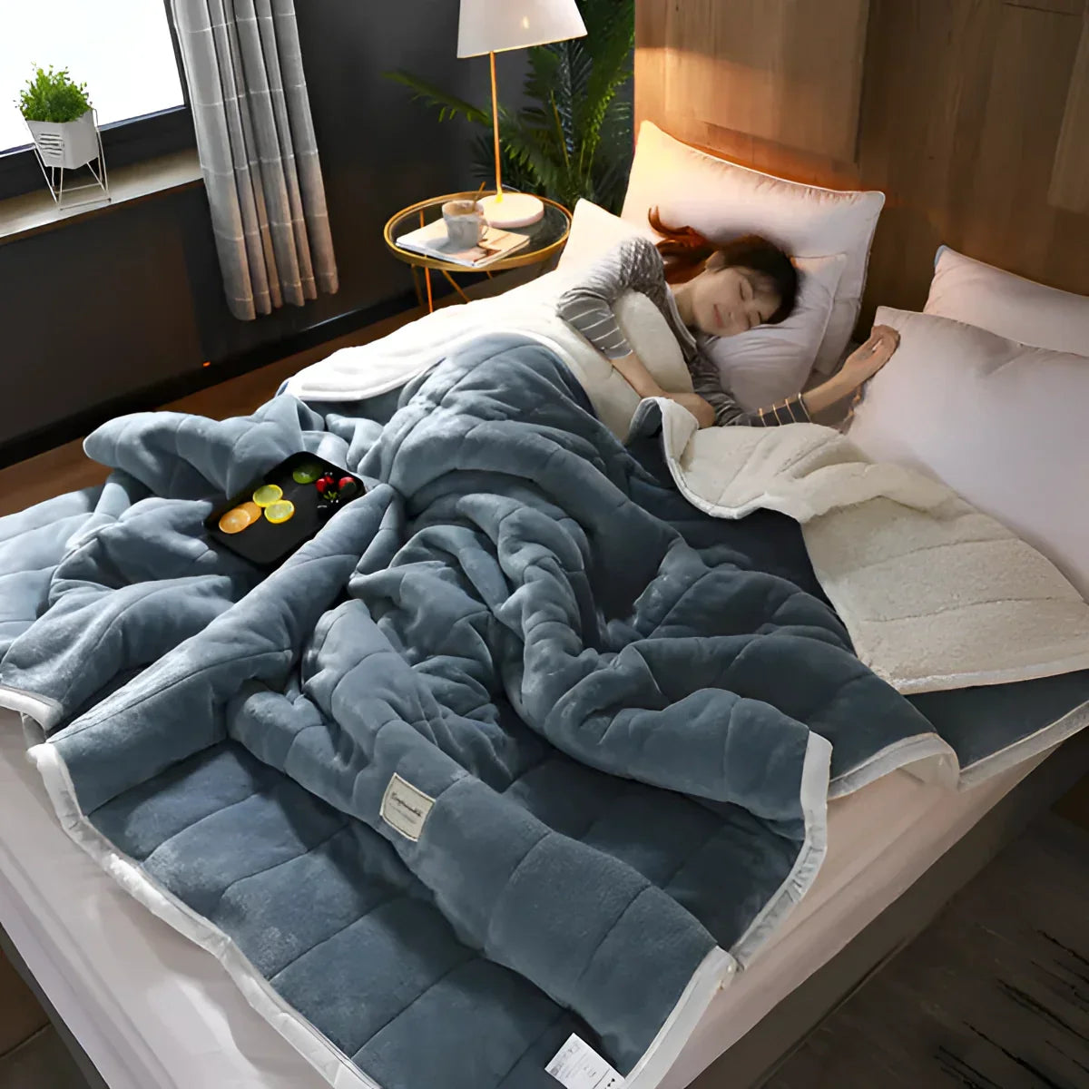 Sherpa Fleece Dekbed Verzwaringsdeken – Zachte Deken Voor Stressvermindering & Diepe Rust