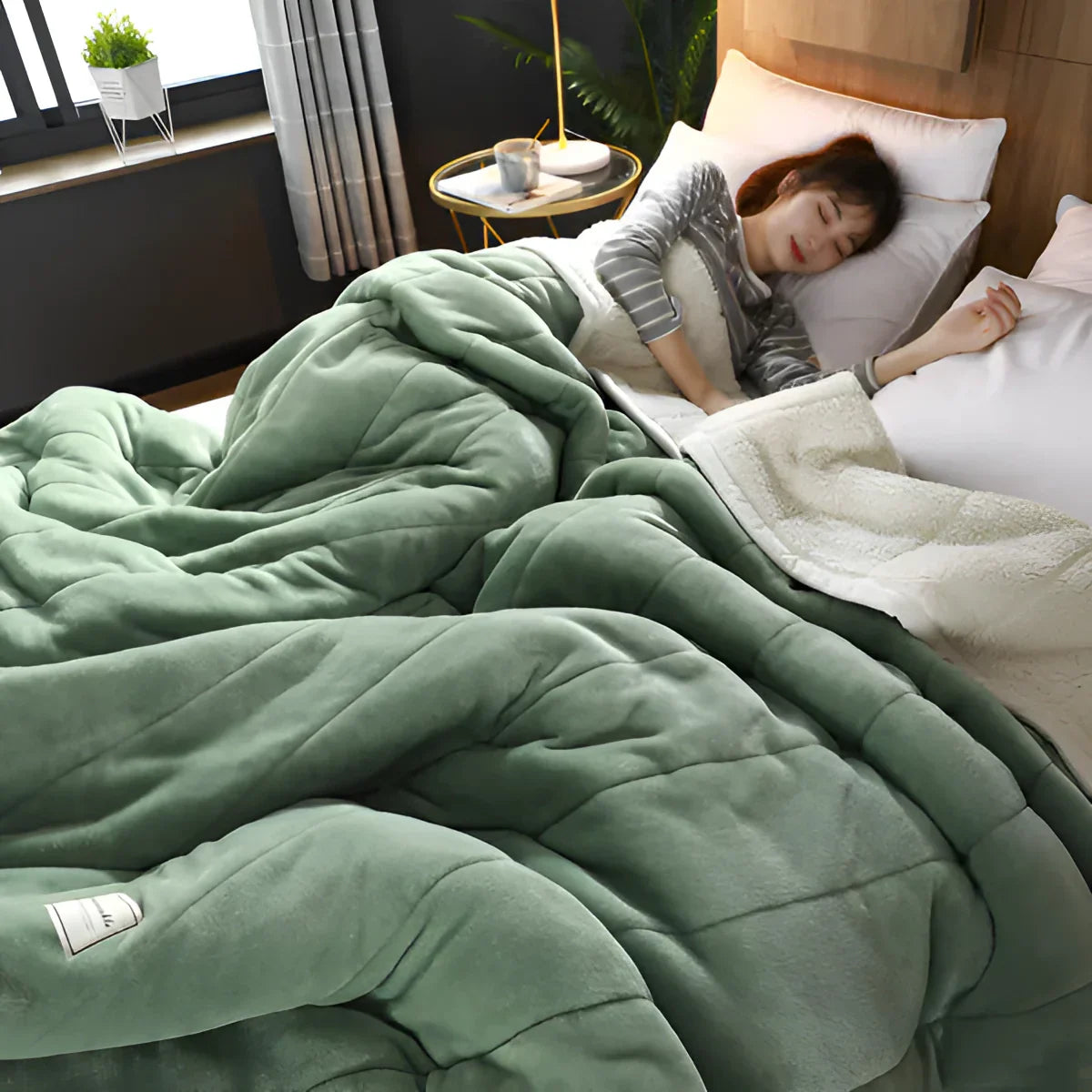 Sherpa Fleece Dekbed Verzwaringsdeken – Zachte Deken Voor Stressvermindering & Diepe Rust