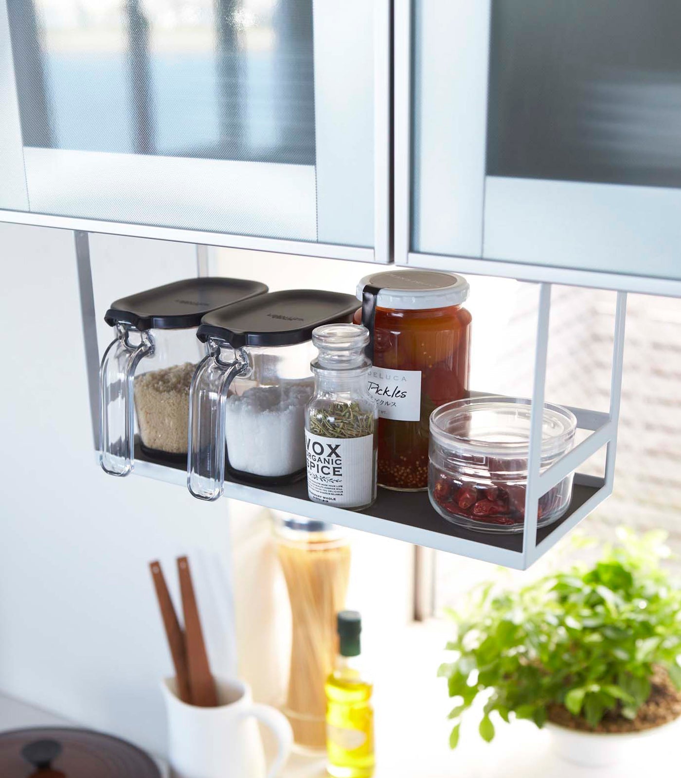 Stalen Onder-Plank Opberger Voor Extra Ruimte In Kast & Keuken