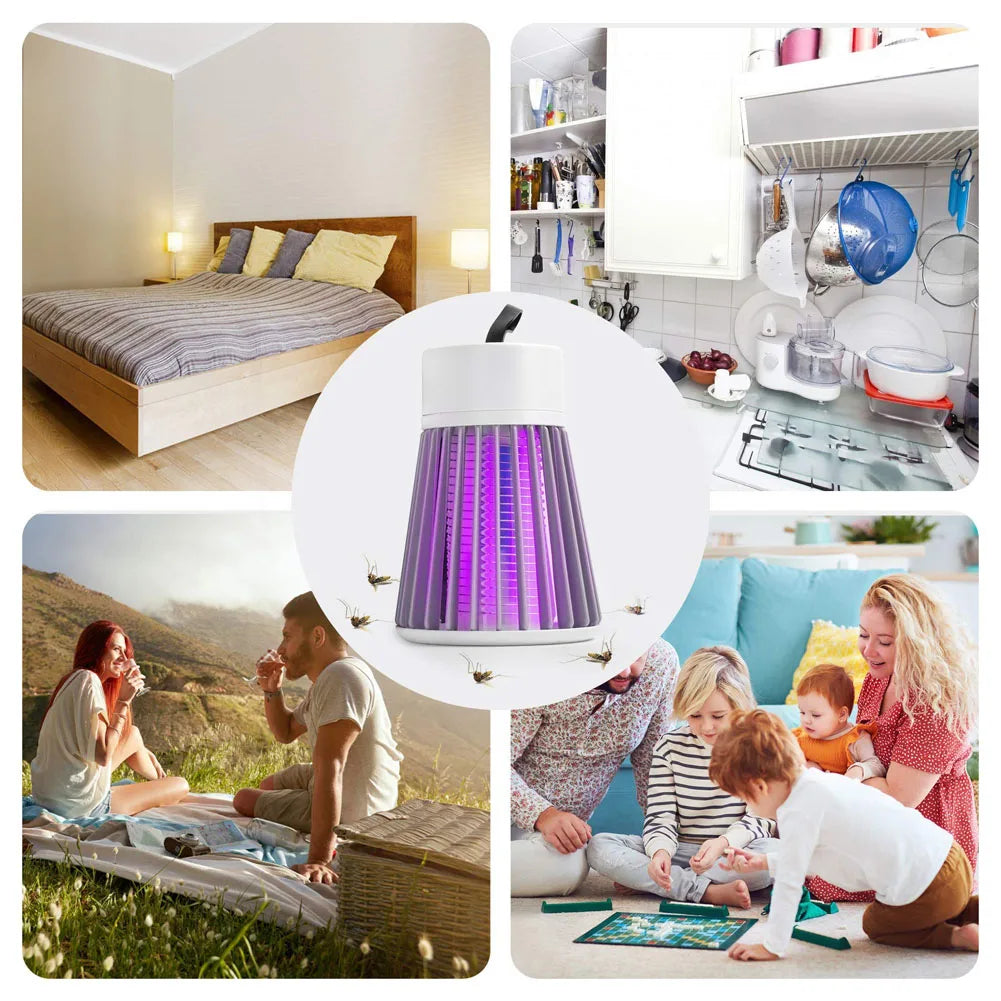 BuzzCatch – Draagbare Elektrische Vliegenvanger & Muggenlamp | USB Oplaadbaar & Insectenval Voor Kamperen & Buiten