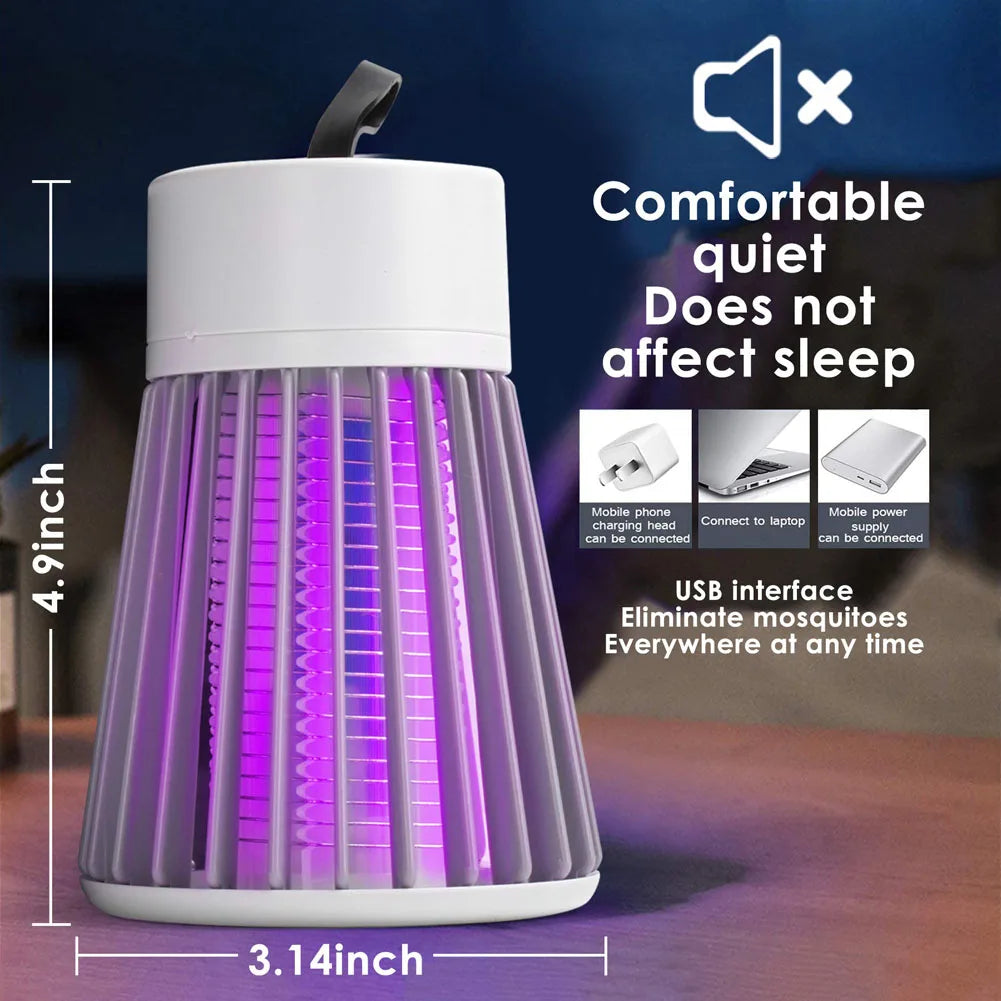 BuzzCatch – Draagbare Elektrische Vliegenvanger & Muggenlamp | USB Oplaadbaar & Insectenval Voor Kamperen & Buiten