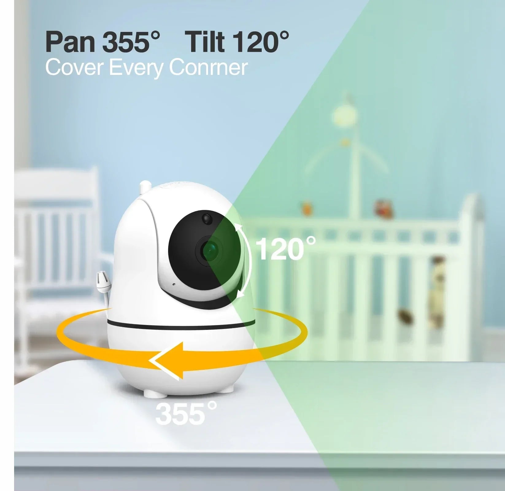 MaxiView Baby - Video Babyfoon 7-inch HD 1080P – Nachtzicht, Zoomfunctie en Temperatuurmonitor