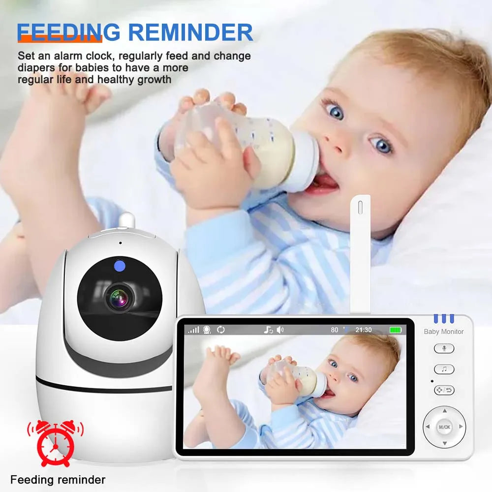SnugSight 5 - Video Babyfoon 5-inch HD – Nachtzicht, Zoomfunctie en Temperatuurmonitor