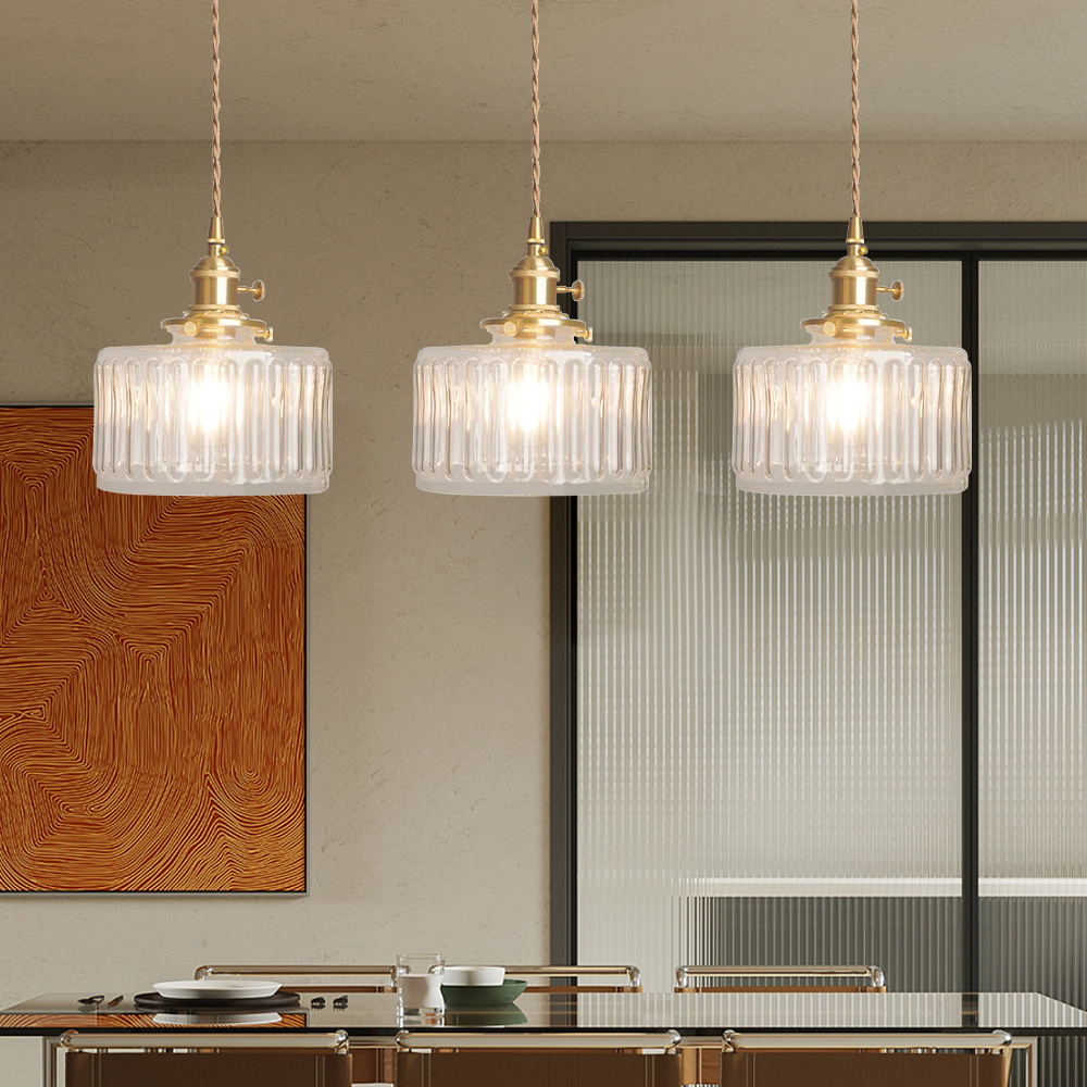 Vintage Kristallen Hanglamp – Klassiek Design Met Glazen Cilinder, Verstelbaar, E27 Fitting