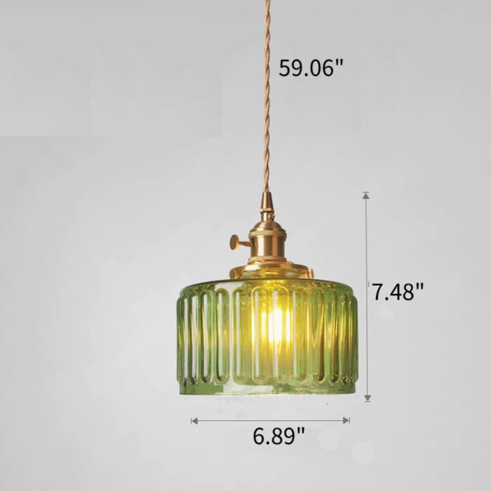 Vintage Kristallen Hanglamp – Klassiek Design Met Glazen Cilinder, Verstelbaar, E27 Fitting