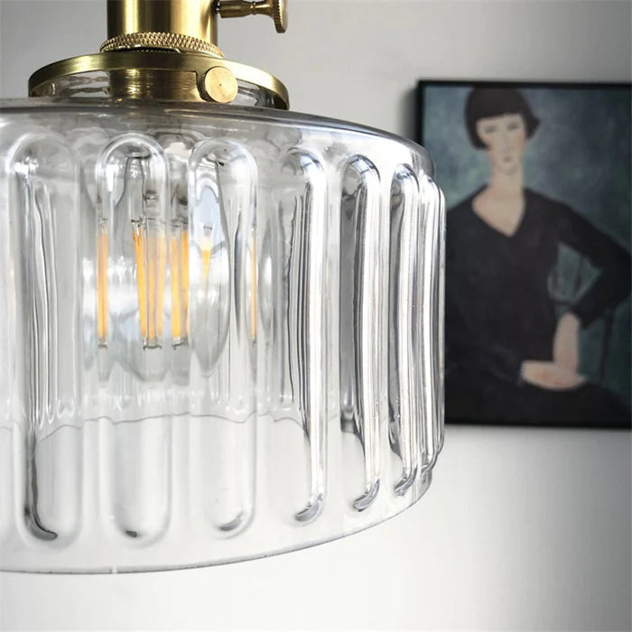 Vintage Kristallen Hanglamp – Klassiek Design Met Glazen Cilinder, Verstelbaar, E27 Fitting