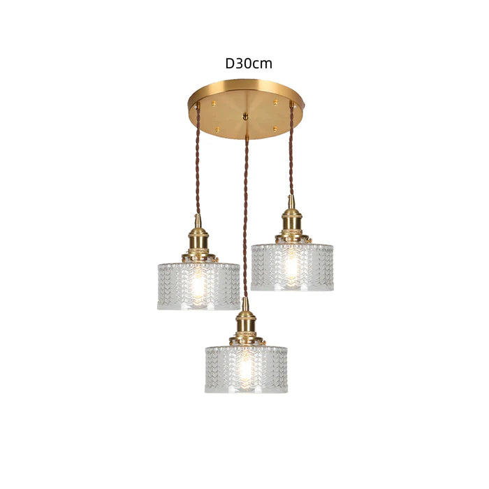 Vintage Kristallen Hanglamp – Klassiek Design Met Glazen Cilinder, Verstelbaar, E27 Fitting