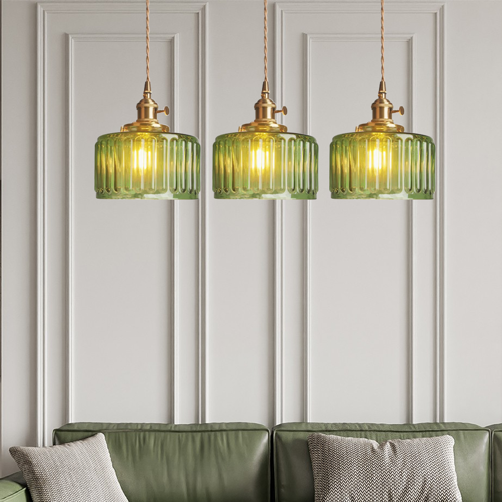 Vintage Kristallen Hanglamp – Klassiek Design Met Glazen Cilinder, Verstelbaar, E27 Fitting