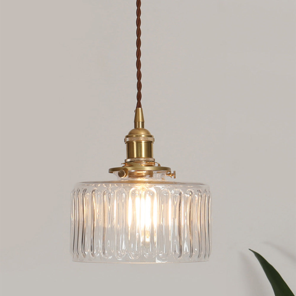 Vintage Kristallen Hanglamp – Klassiek Design Met Glazen Cilinder, Verstelbaar, E27 Fitting