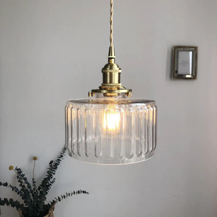 Vintage Kristallen Hanglamp – Klassiek Design Met Glazen Cilinder, Verstelbaar, E27 Fitting
