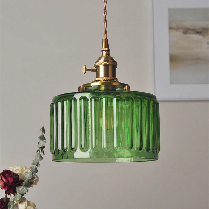 Vintage Kristallen Hanglamp – Klassiek Design Met Glazen Cilinder, Verstelbaar, E27 Fitting
