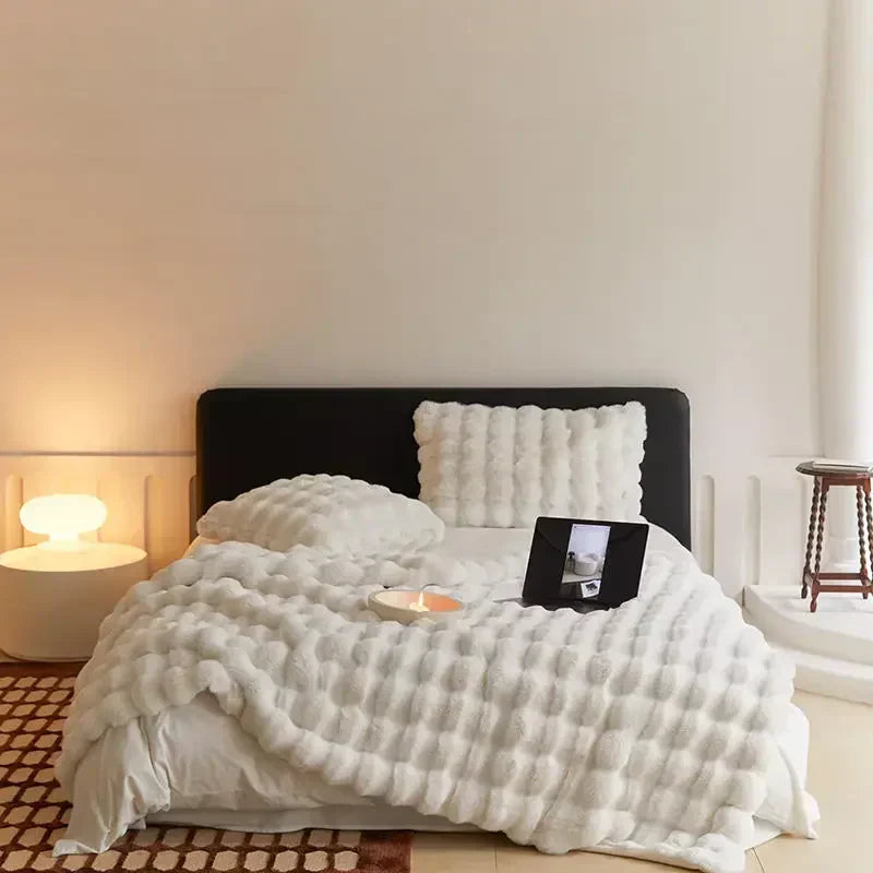 Luxe Fleece Deken – Zachte Pluche Woondeken voor Bed & Bank – Ademend & Warm