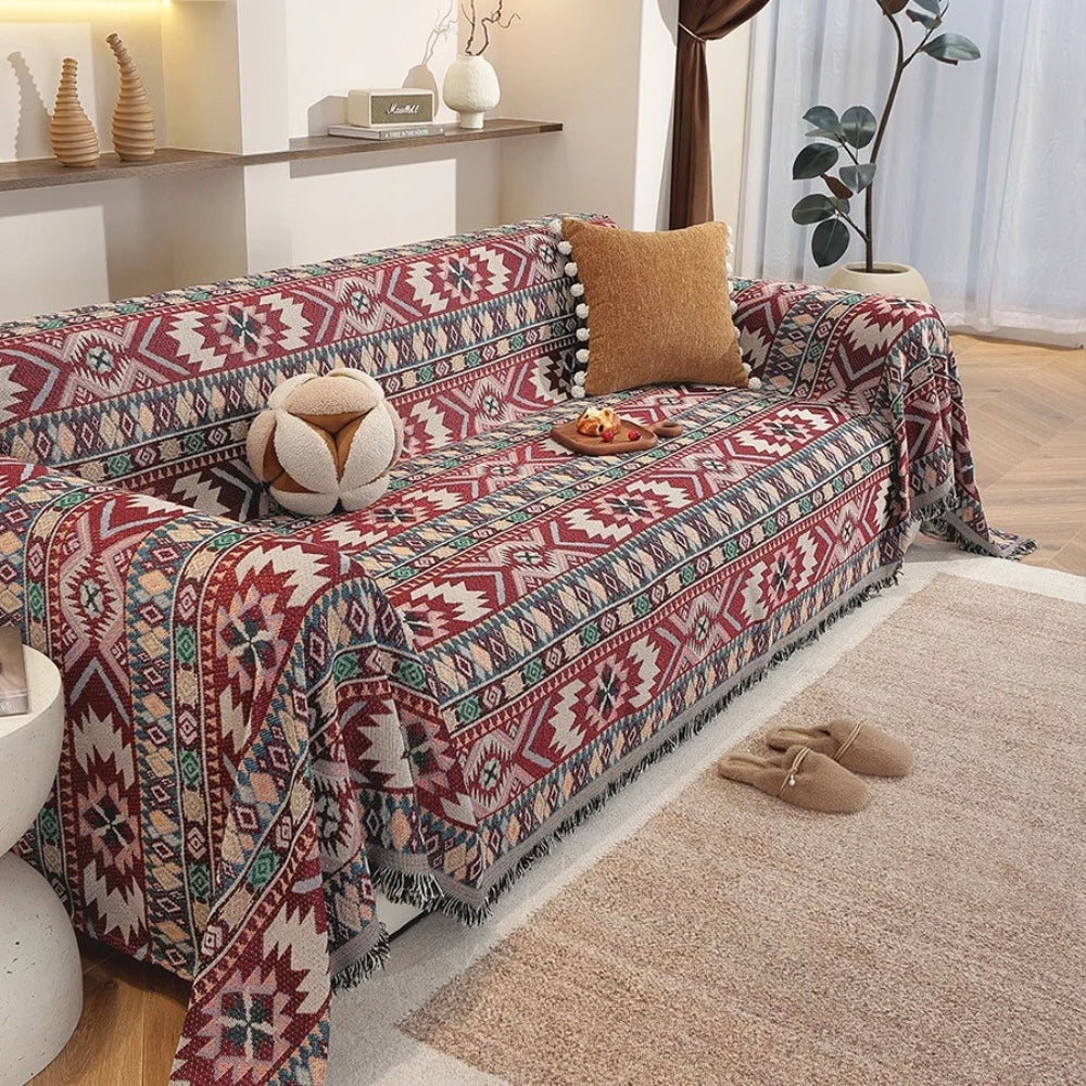 Boho Chenille Bankkleed – Gezellig & Stijlvol Sofa Overtrek voor Thuis