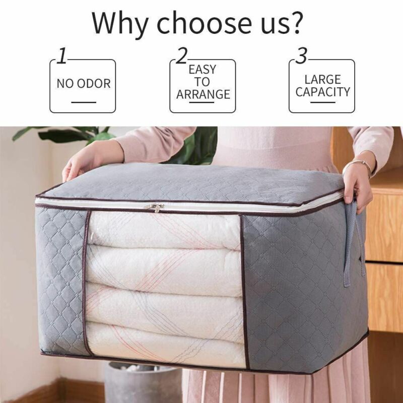 Opvouwbare Opbergzak Met Rits Voor Kleding, Dekens & Beddengoed