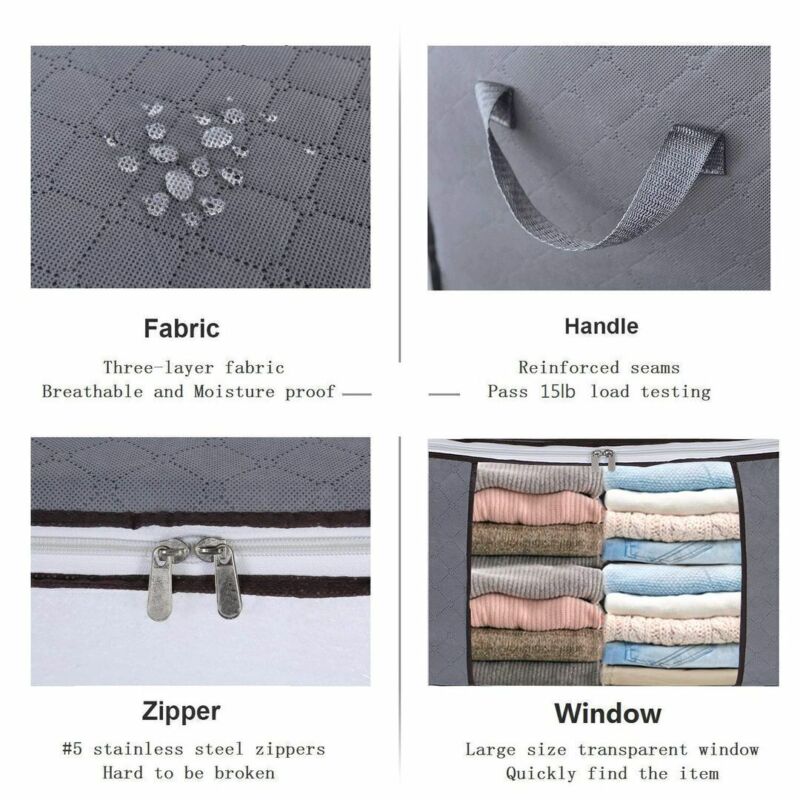 Opvouwbare Opbergzak Met Rits Voor Kleding, Dekens & Beddengoed